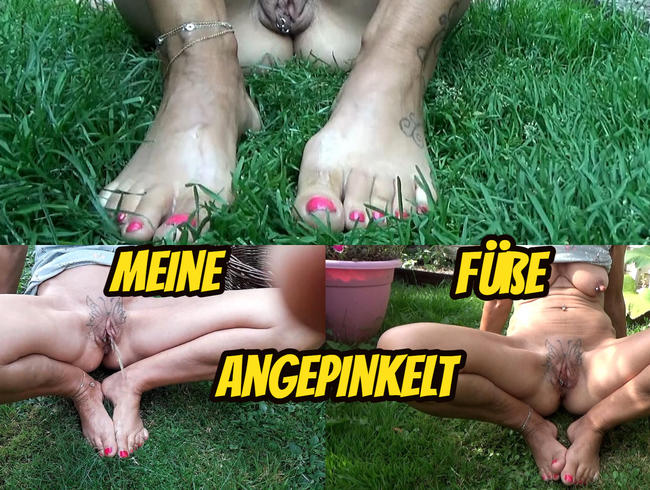 Meine Füße angepinkelt