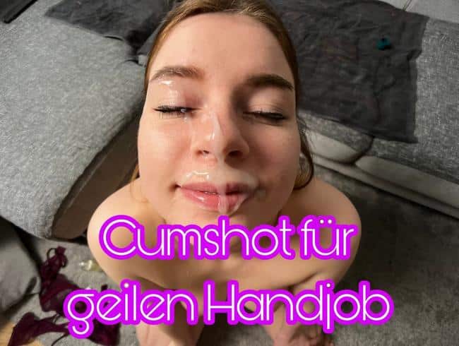 Cumshot für geilen Handjob