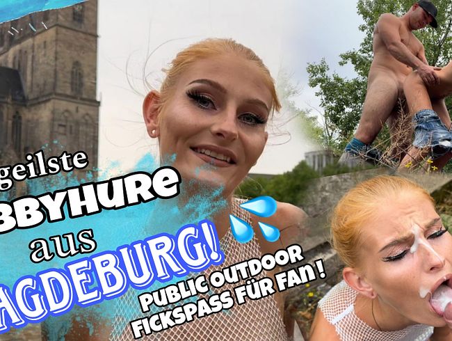 geilste HOBBYHURE aus MAGDEBURG! Public OUTDOOR Fickspaß mit FAN